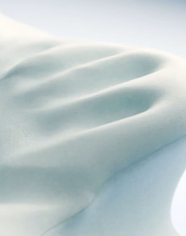 Memory foam contouring to the head